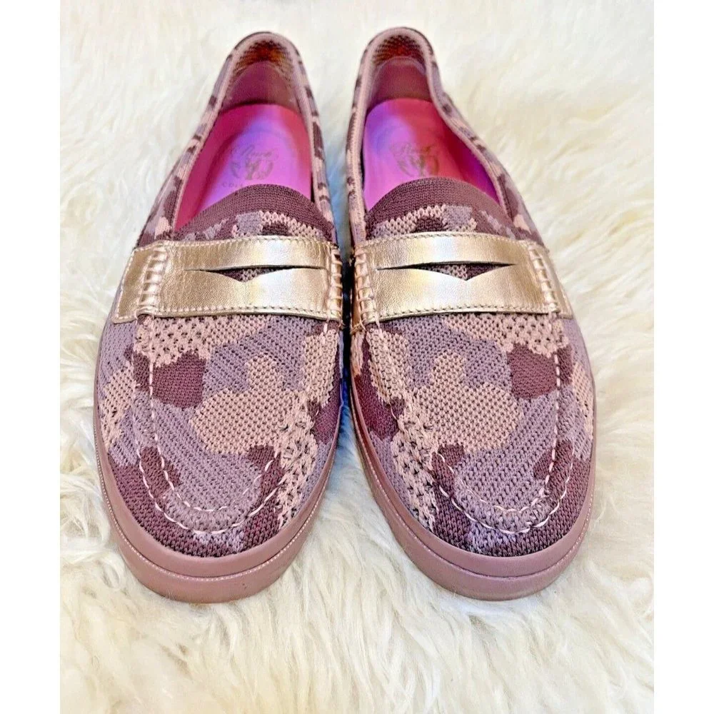 COLE HAAN GRAND OS PINCH MAIN CLASSIC PENNY LOAFER PURPLE CAMO SIZE 10 - Picture 2 of 6